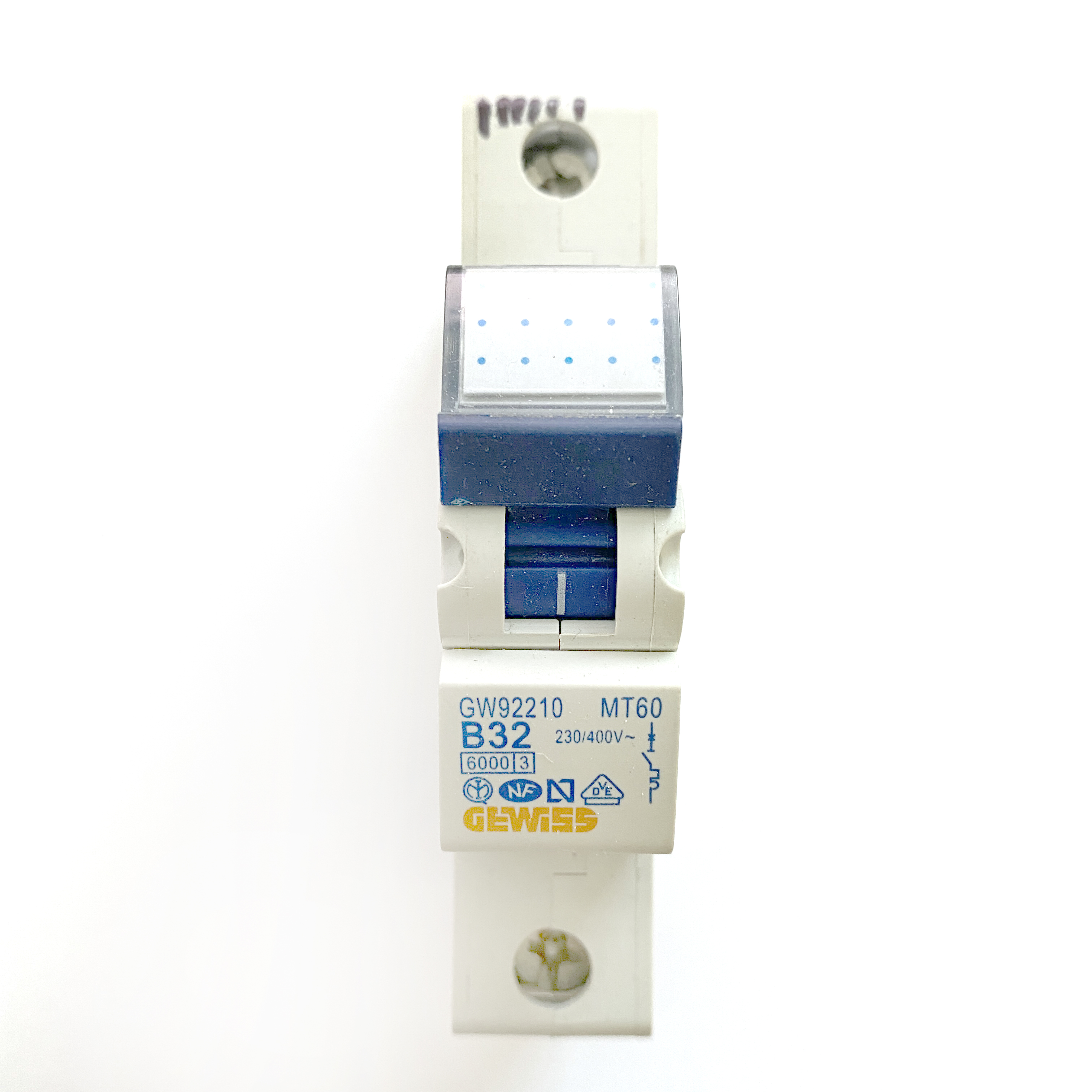 MCB's Gewiss GW92210 MT60 B32 32A 32 Amp MCB Circuit Breaker Type B